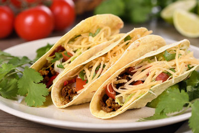 Close-up of food in plate