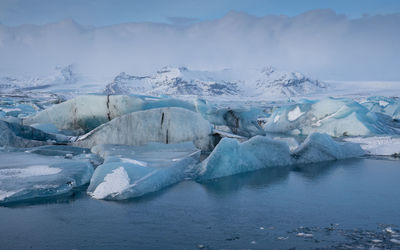 Glacier lagoon jökulsarlon, iceland