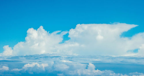 Low angle view of clouds in blue sky