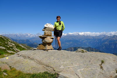 Full length of woman on mountain