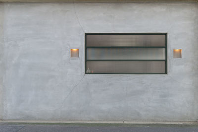 Yellow door with text on wall