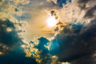 Low angle view of cloudy sky