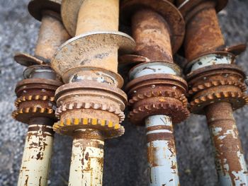 Metal drills at stone industry