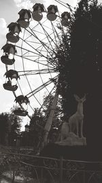 Low angle view of ferris wheel against sky