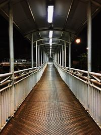 View of empty footbridge