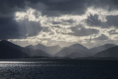 Dramatic sky in the patagonian fjords