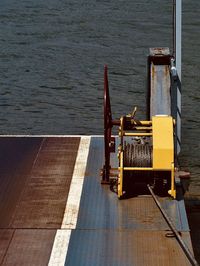 High angle view of pier in sea