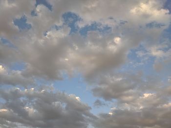 Low angle view of clouds in sky