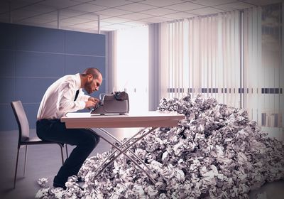 Man sitting on table