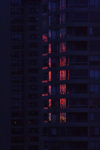 Low angle view of illuminated built structure