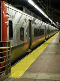 Train at railroad station