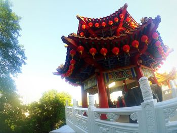 Low angle view of temple