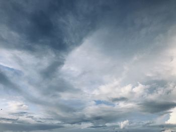 Low angle view of clouds in sky