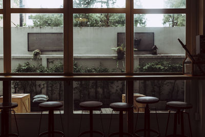 View of empty cafe