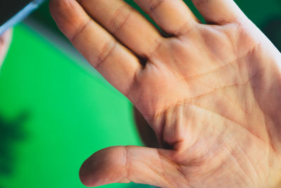 Close-up of human hand