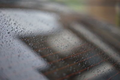 Detail shot of wet car