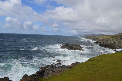 Scenic view of sea against sky