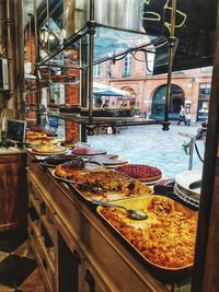 View of restaurant and table in store