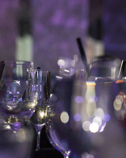 Close-up of wine glass on table at restaurant