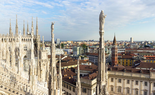 Milan cathedral by residential district