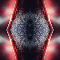 Digital composite image of red background