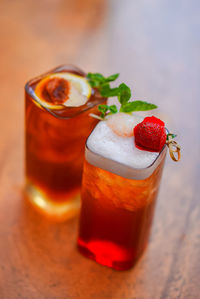 Close-up of drink on table