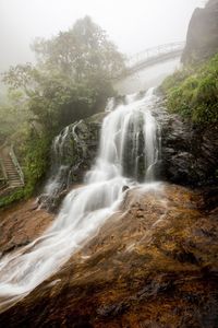 Scenic view of waterfall