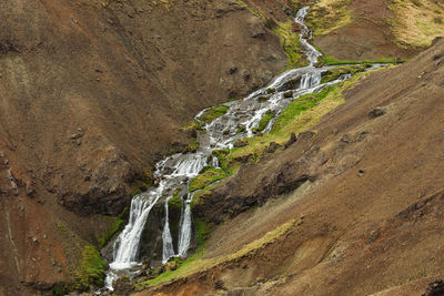 Scenic view of waterfall