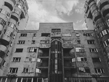 Low angle view of residential building against sky