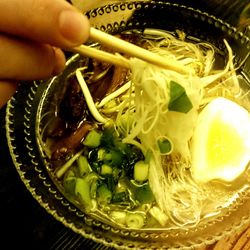 Close-up of hand holding food