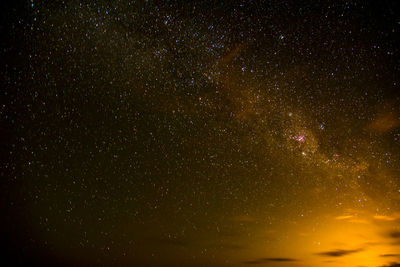 Low angle view of stars in sky at night