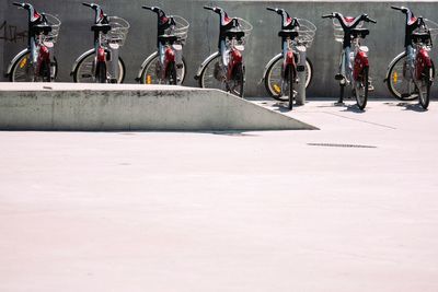 Bicycles riding bicycle on road