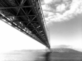 Low angle view of bridge over river