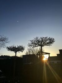 Silhouette tree against sky during sunset