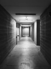 Empty corridor in building