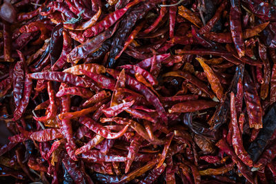 Full frame shot of red chili peppers