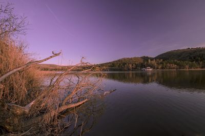 Scenic view of calm lake