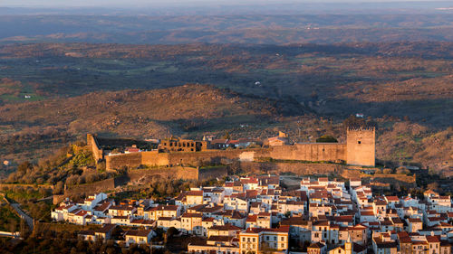 High angle shot of townscape