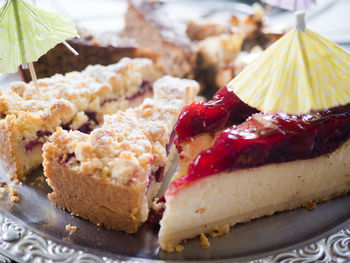 Close-up of cake in plate