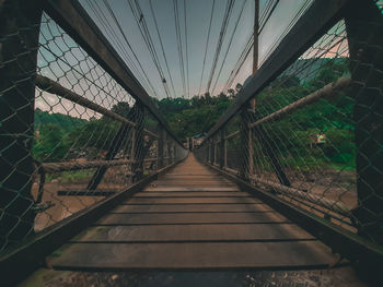 Footbridge over footpath