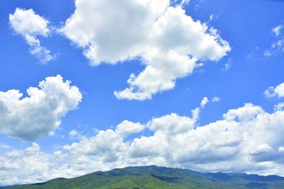 Low angle view of mountain against sky