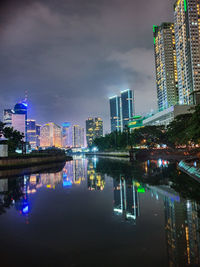 Beautiful night in jakarta, indonesia