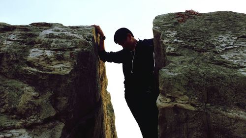 Low angle view of rocks