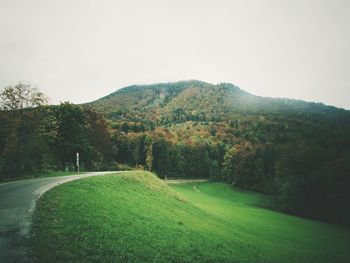 Scenic view of landscape against clear sky