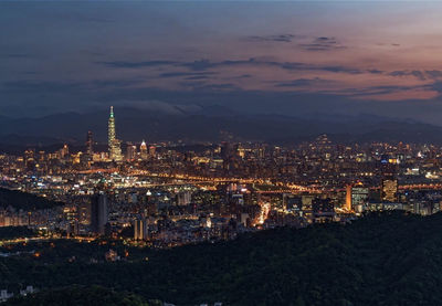 Taipei city is very beautiful at night