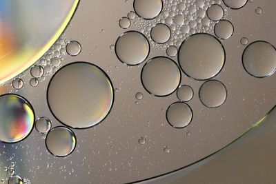 Full frame shot of wet bubbles