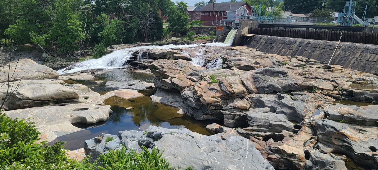 water, plant, nature, tree, rock, architecture, built structure, water feature, day, no people, pond, outdoors, beauty in nature, environment, river, stream, waterfall, scenics - nature, stone