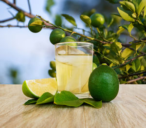 Close-up of fruits on table