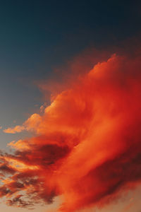 Low angle view of sky during sunset