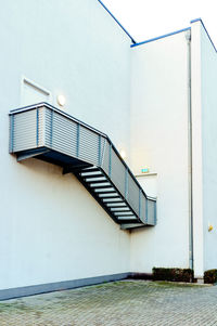 Low angle view of staircase against building